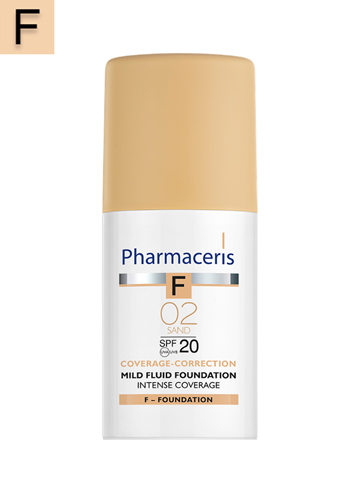 PHARMACERIS F MILD FLUID FOUNDATION SPF 20  INTENSE COVERAGE  02 SAND 30 ML